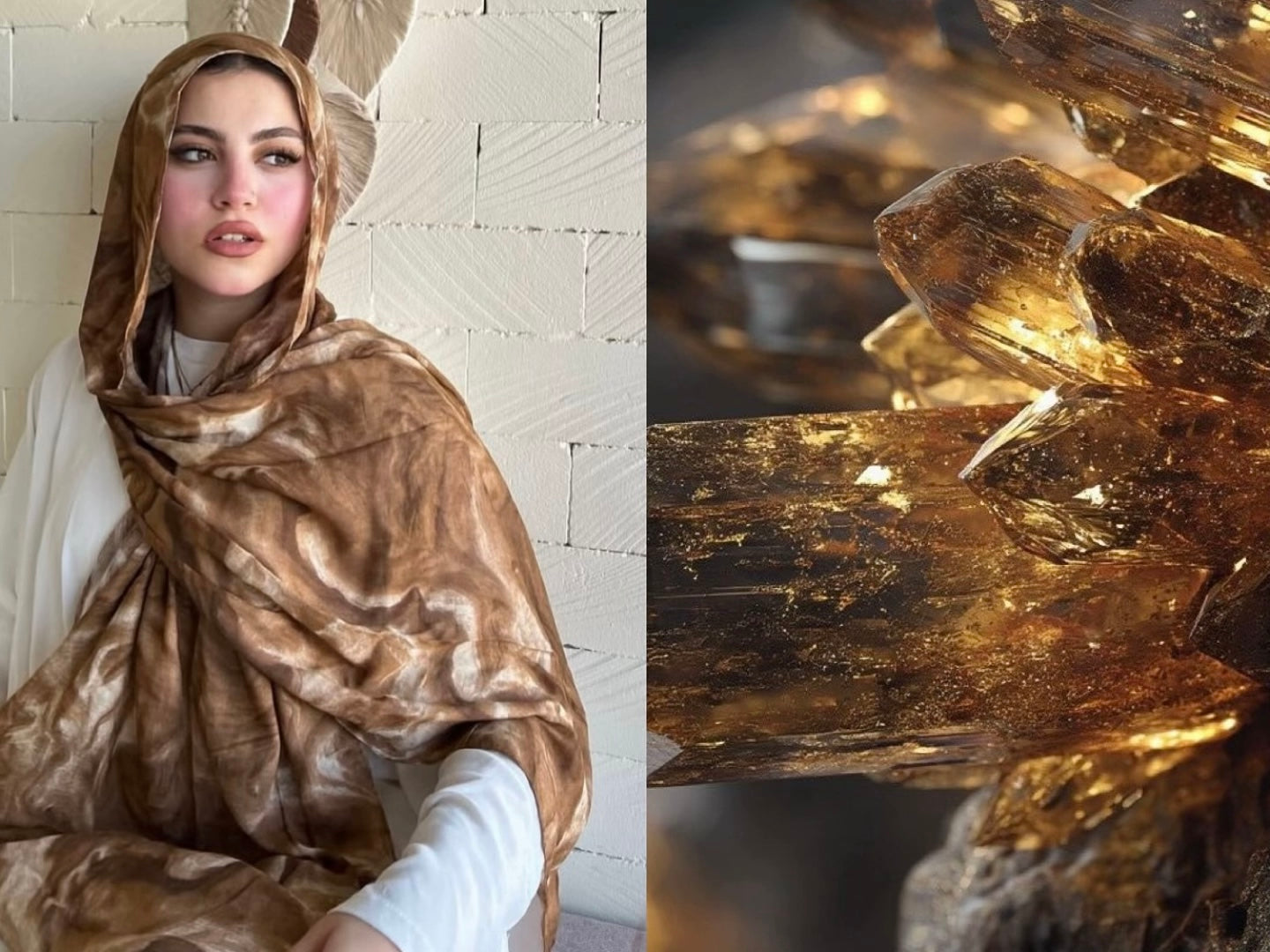 Marble model hijab