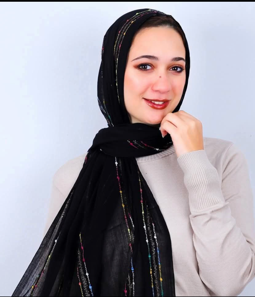 Black model hijab