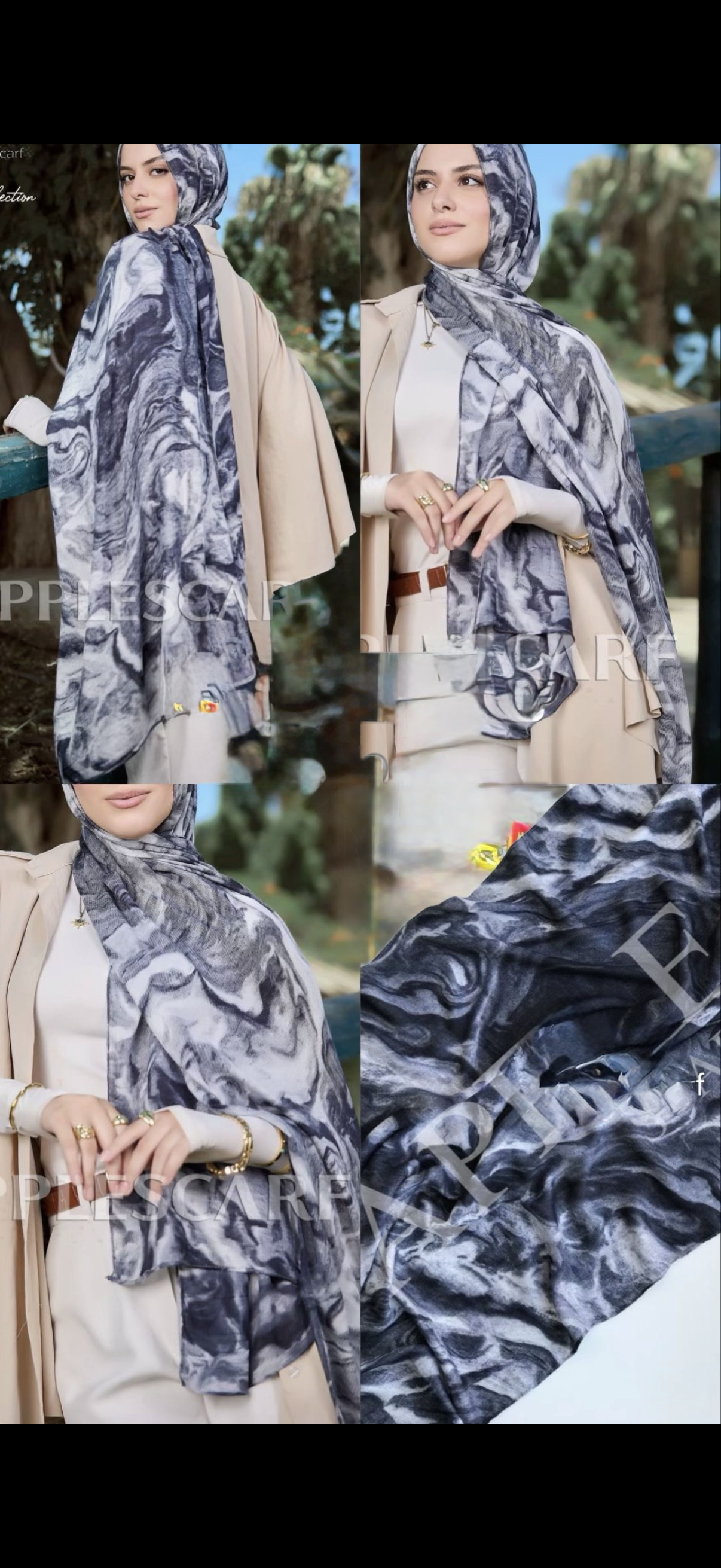 Marble model hijab