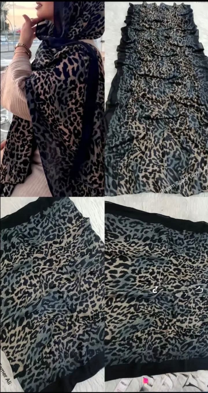 Leopard model hijab ￼
