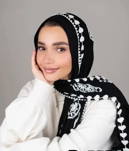 Embroidery model hijab